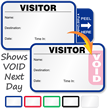 Time Expiring Small 1-Day Voiding Visitor Pass