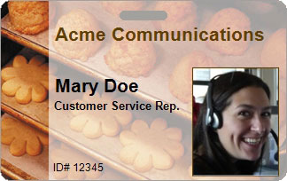 Hospitality ID Card Sample
