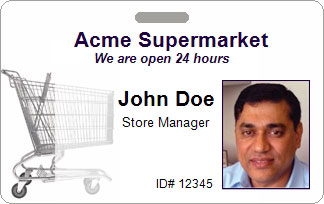 Retail ID Card Sample